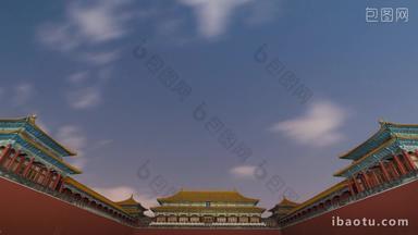 北京午门故宫夜景星星流云夜景延时固定延时摄影